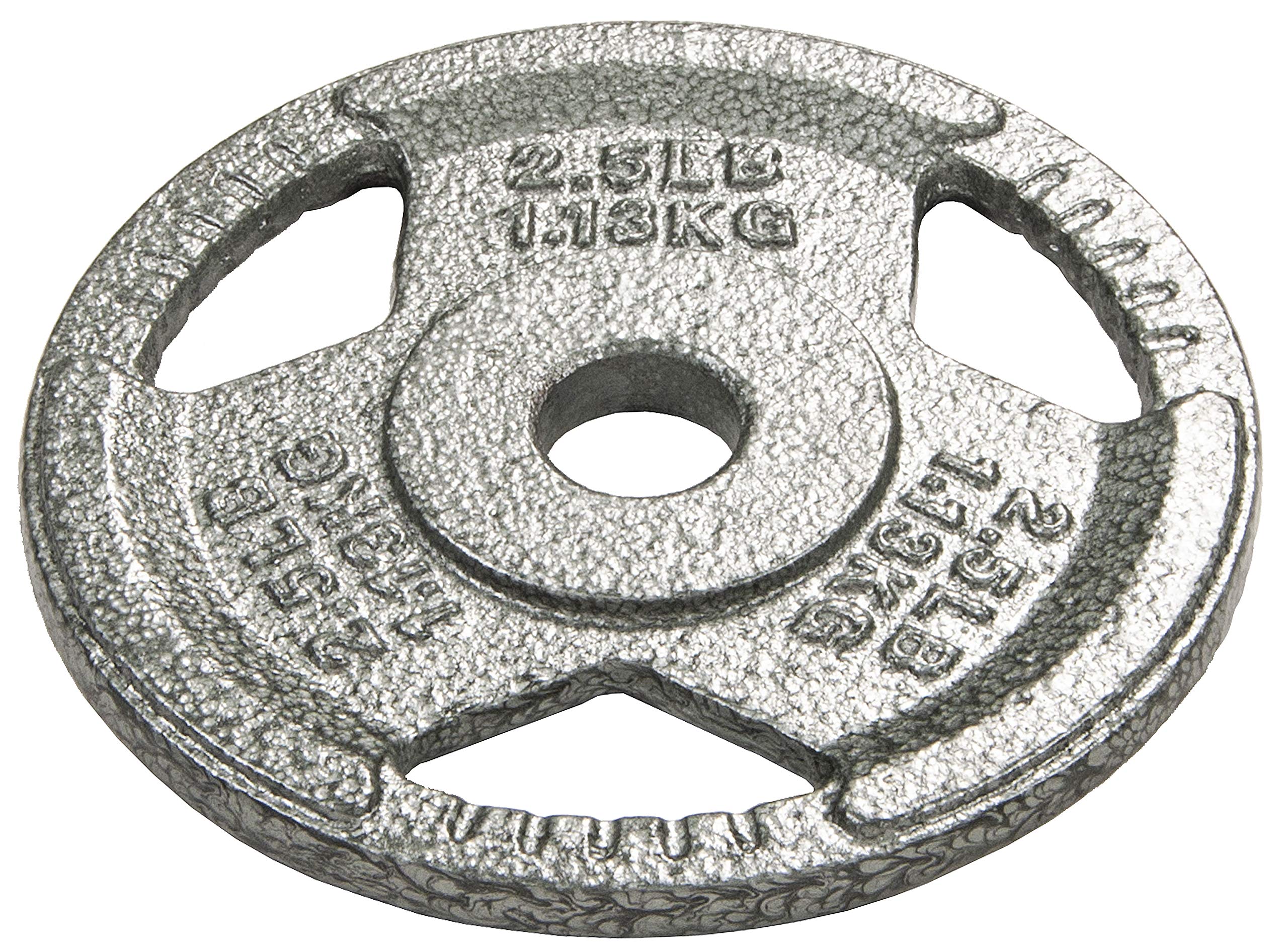 Fitvids Cast Iron Plate Weight Plate For Strength Training And Weightlifting, 1-Inch Center, 2.5Lb (Set Of 4)