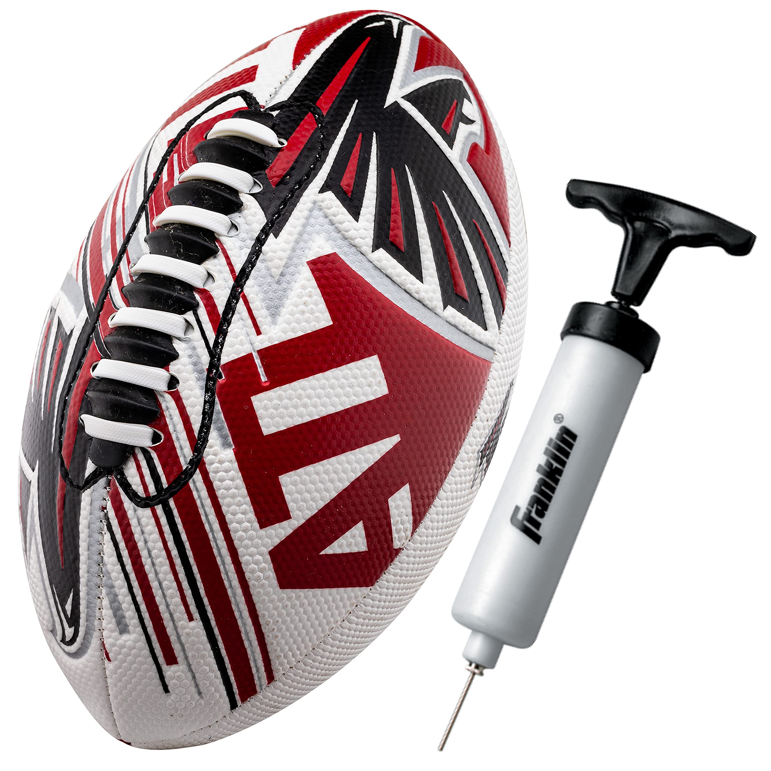 Franklin Sports Nfl Atlanta Falcons Football - Youth Mini Football - 8.5'' Junior Size Ball - Spacelace Easy Grip Texture- Perfe