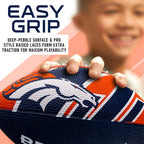 Franklin Sports Nfl Denver Broncos Football - Youth Football - Mini 8.5'' Rubber Football - Perfect For Kids - Team Logos And Co