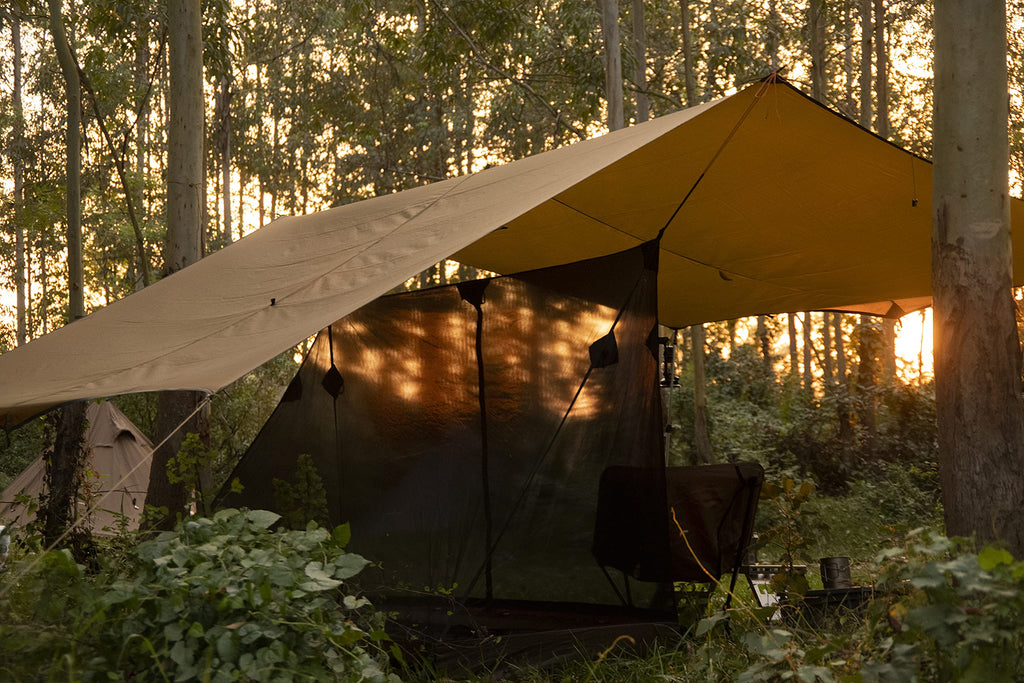 Onetigris Bulwark Camping Tarp, 100% Waterproof Bushcraft Shelter, Lightweight Hammock Rain Fly Portable Anti Uv Large 12.8Ft X