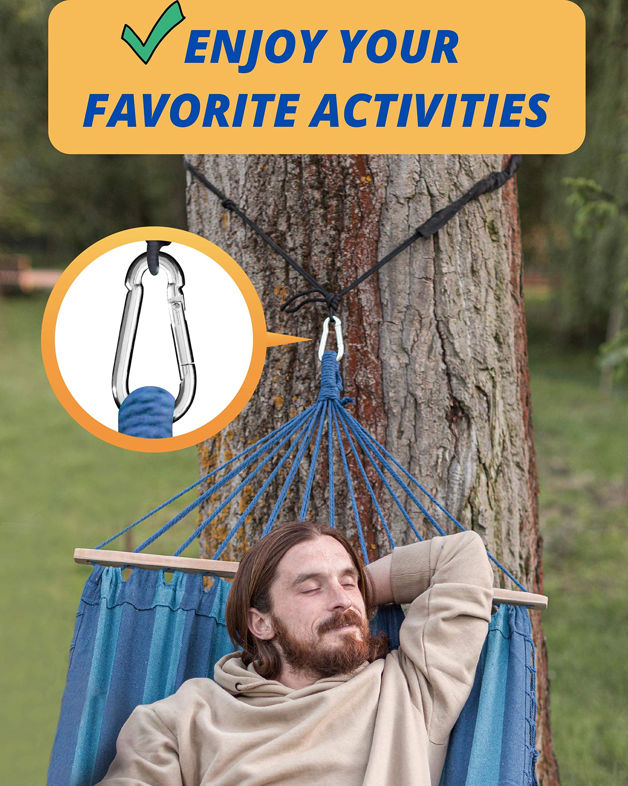 5 Pack - Multipurpose Heavy Duty Carabiner - Snap Hooks - Small Carabiner Clip - Large Carabiner Clip - Clips For Keys - Carribe