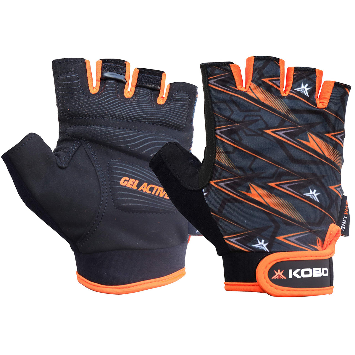Kobo Wtg34 Gym Gloves For Weight Lifting Exercise & Fitness With Silicone And Gel Active Grip (Large)