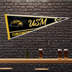 Rico Industries Ncaa Southern Mississippi Golden Eagles Classic 12'' X 30'' Felt Wall D  Cor Pennant - Great For Home/Bed Room/M