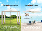 Vibemo Beach Cabana, 6.2 x 6 Portable Canopy with Side Wall, 4 Adjustable Height, UPF 50+ UV Protection, Easy to Set Up Tent,
