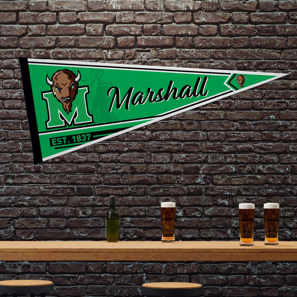 Rico Industries Ncaa Marshall Thundering Herd Classic 12'' X 30'' Felt Wall D  Cor Pennant - Great For Home/Bed Room/Man Cave D