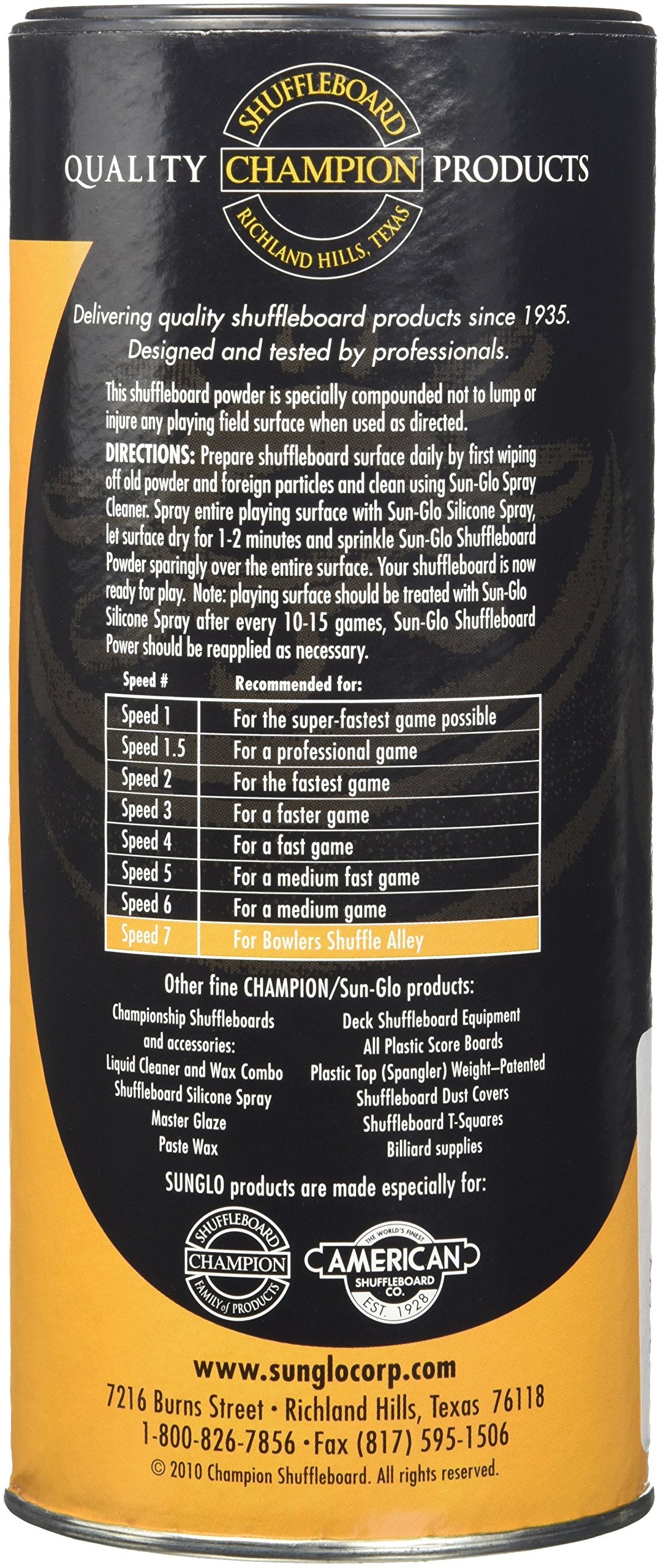 Shuffleboard Powder Wax-16Oz Container