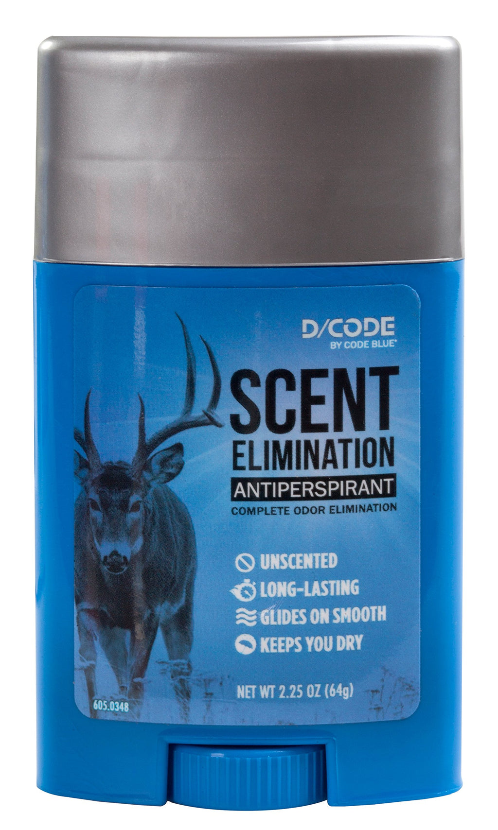 Code Blue Scent Elimination Antiperspirant, Unscented, 2.25 Oz