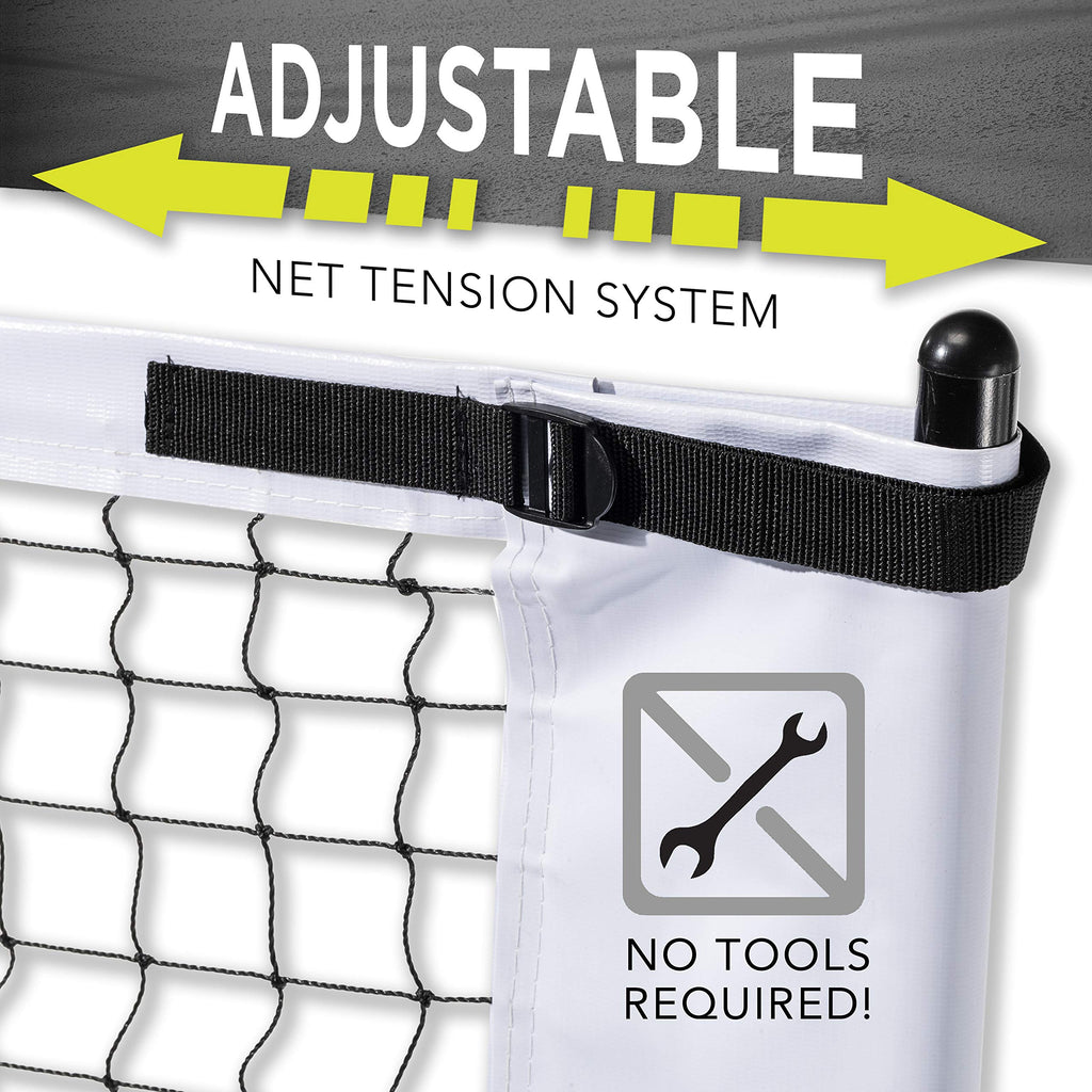 Franklin Sports Pickleball Net - Official Size With Wheels -Superior Portability, White/Black