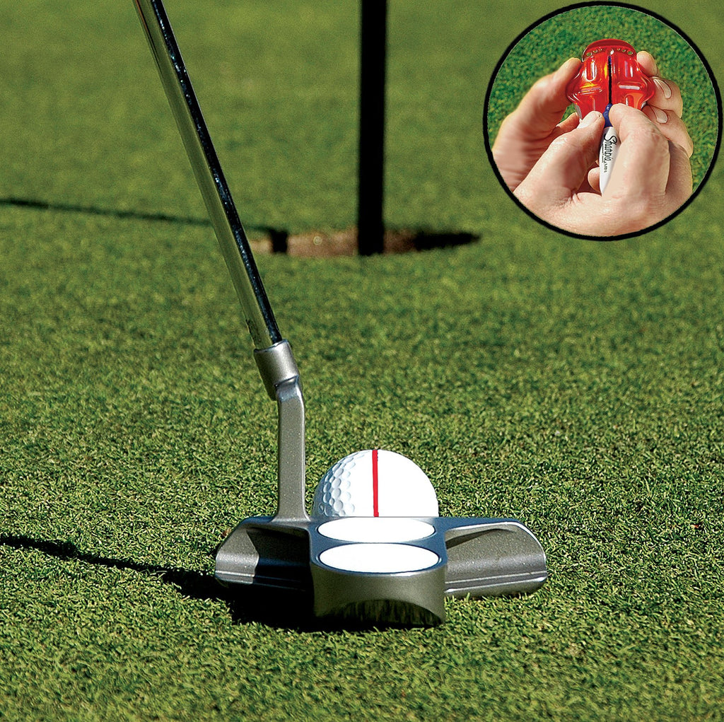 Line M Up Pro Precision Golf Ball Alignment And Identification Tool With Sharpie Mini