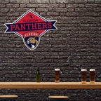 Rico Industries Nhl Florida Panthers Diamond Shape Cut Pennant - Home And Living Room D  Cor - Soft Felt Ez To Hang 18X0.10X18