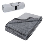 Tirrinia Outdoors Waterproof Blanket, 59      X 79       Sherpa Fleece Stadium Windproof Throw Mat For Boat, Traveling, Camping,