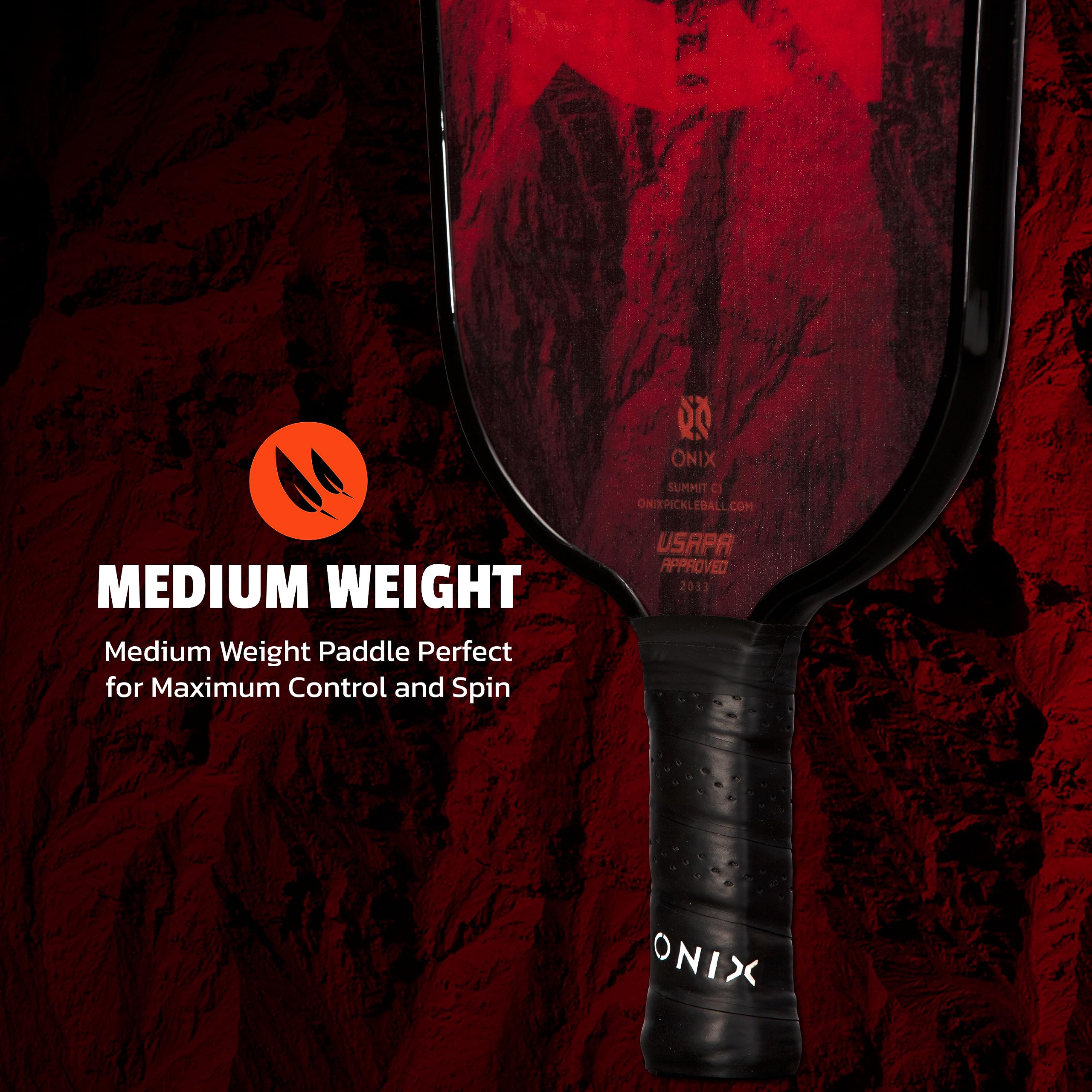 Onix Summit C1 Composite Face Medium Weight Long Reach Pickleball Paddle