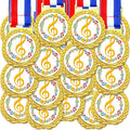 Loetere 30 Pcs Award Medal Bulk Gold Metal Medal with Neck Ribbon Winner Trophy Award Prize Gift for Education Prize, Tournament