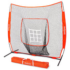Gosports 7 Ft X 7 Ft Baseball & Softball Practice Hitting & Pitching Net With Bow Type Frame, Carry Bag And Strike Zone, Great F