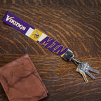 Rico Industries Nfl Football Minnesota Vikings Standard Wrist Lanyard Key Chain, Cute Wristlet Strap Keychain Holder For Women M