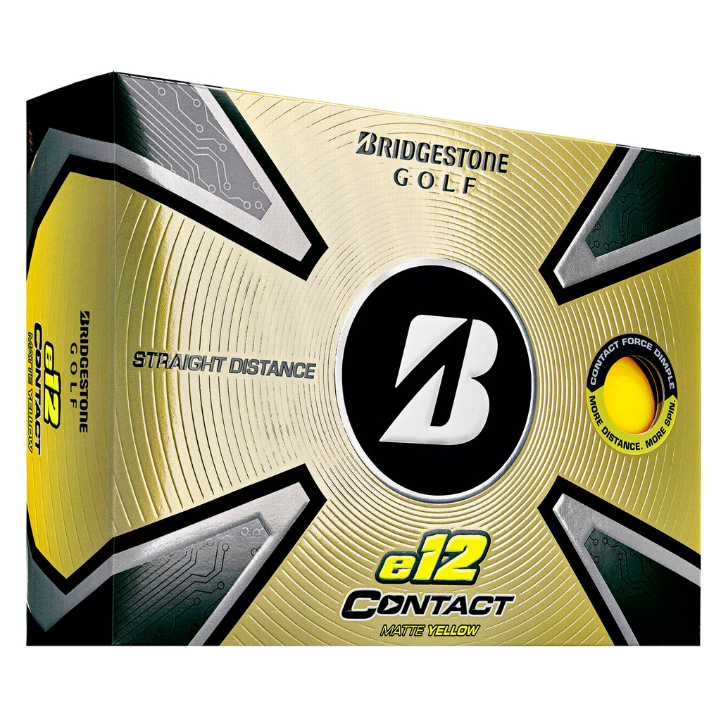 2023 Bridgestone Golf E12 Contact Golf Balls, Yellow