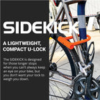 Ottolock Sidekick Compact U-Lock | Lightweight Silicone-Coated Bike Lock (Black)