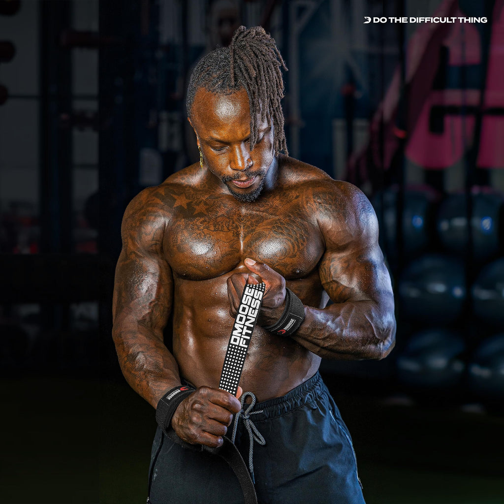 Dmoose Wrist Straps For Weightlifting, Perfect For Gym Workouts, Deadlifts, And Powerlifting, Workout & Hand Wraps For Men & Wom