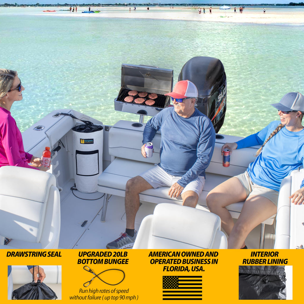 Portable Trash Can, Reusable Trash Bag, Leakproof Liner, Boat Storage Organizer, Trash Bag Holder, Marine Accessories - Pontoon