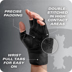 Harbinger Pro Wristwrap Gloves 3.0 - Enhanced Grip, Superior Wrist Support, Breathable 4-Way Stretch Lycra, Durable Leather Palm