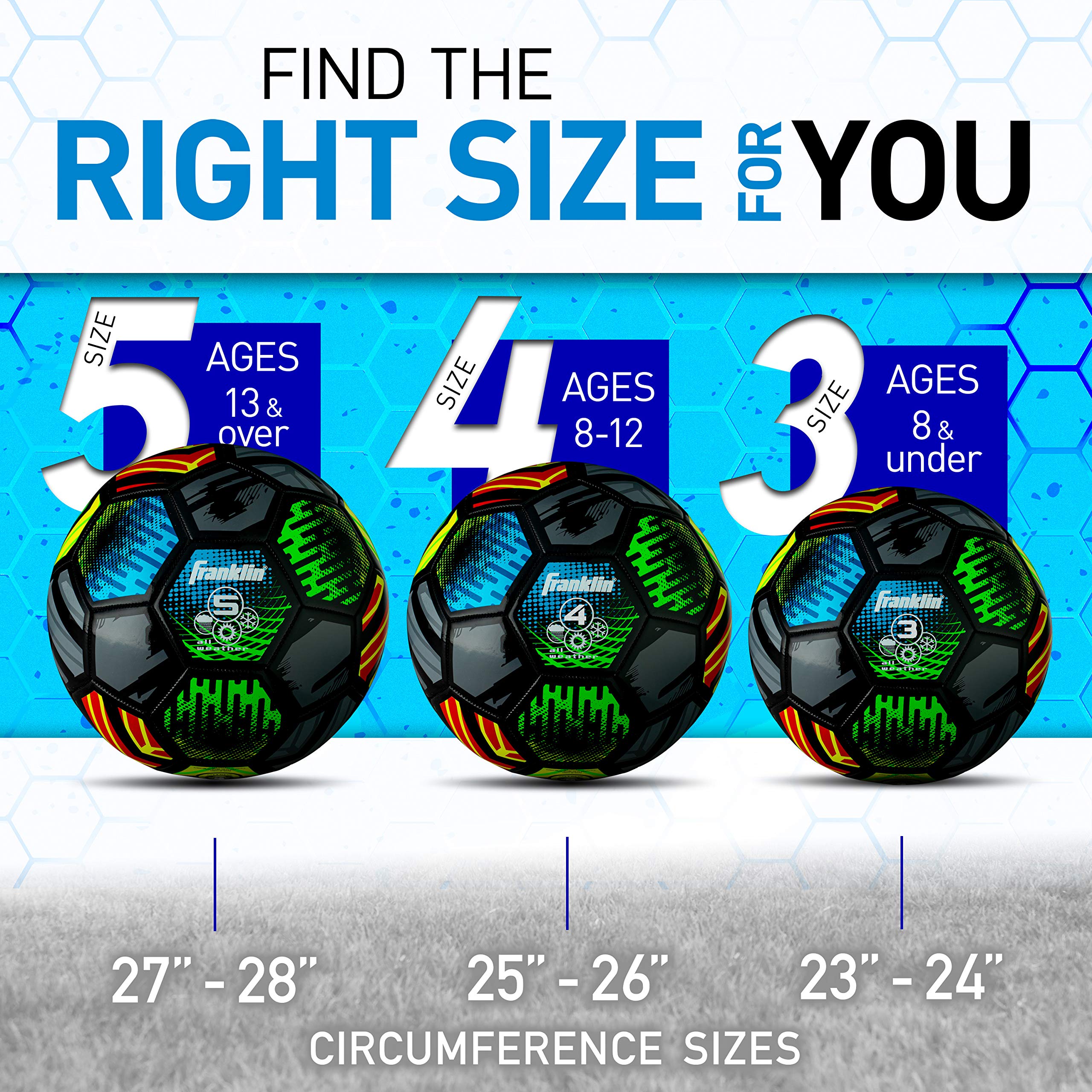 Franklin Sports Mystic Kids Soccer Ball - Size 4 Youth Soccer Ball - Soft Cover - Great For Kids And Toddlers - Air Pump Include