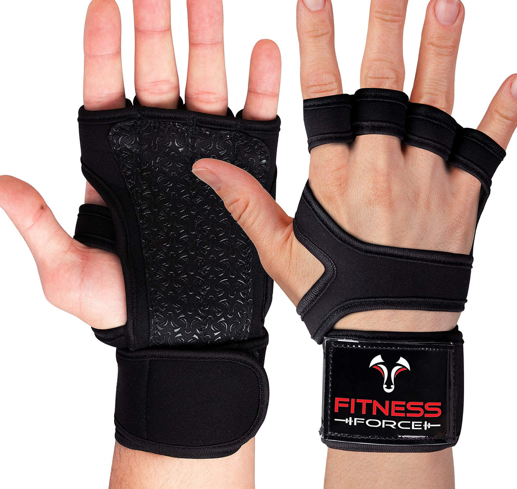 Fitness Force Ventilated Gym Gloves For Men With Built-In Wrist Support For Workouts Weightlifting Gloves Workout Gloves For Wom