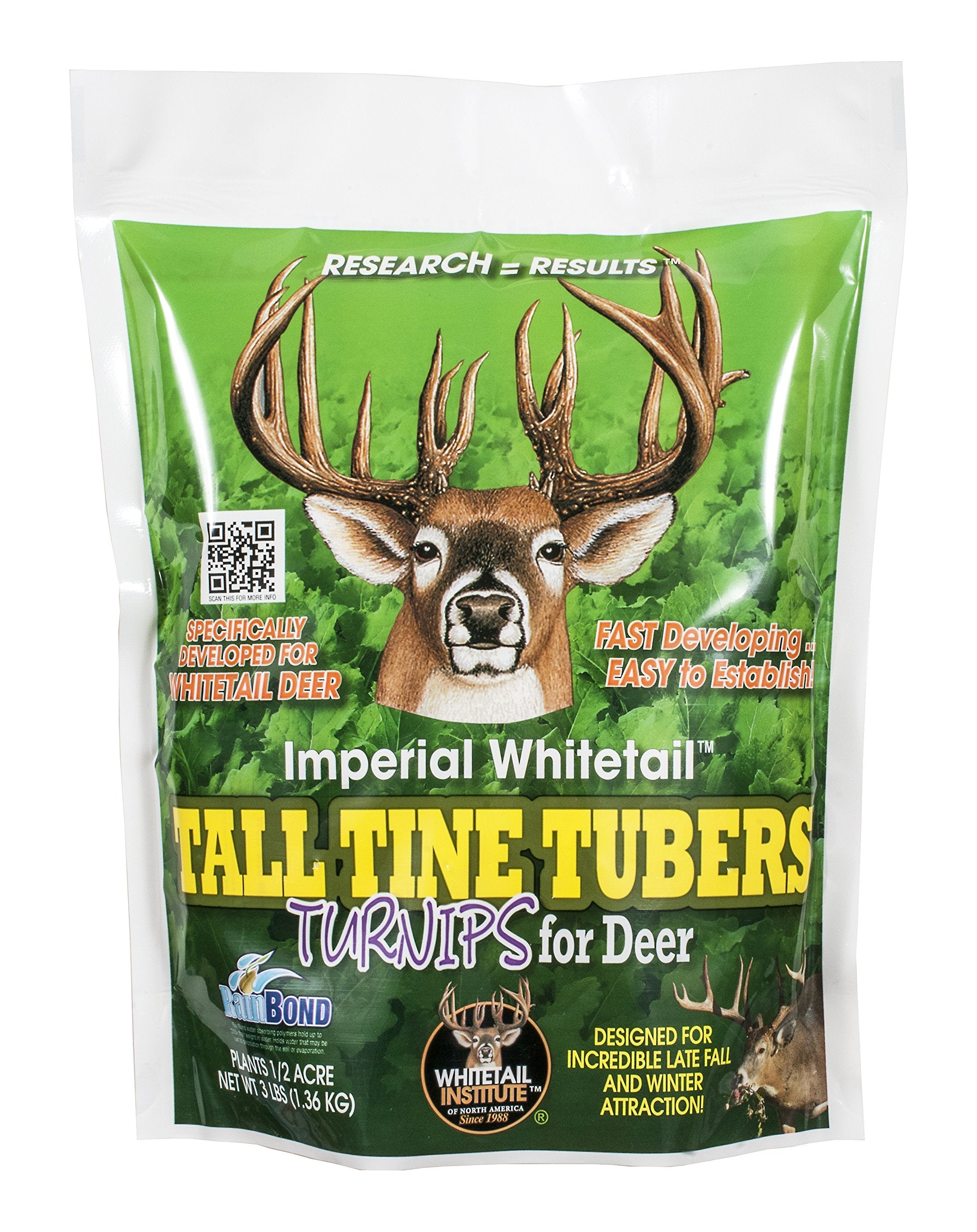 Whitetail Institute Tall Tine Tubers Deer Food Plot Seed, Turnips Provide Two Food Sources to Attract and Hold Deer Throughout F