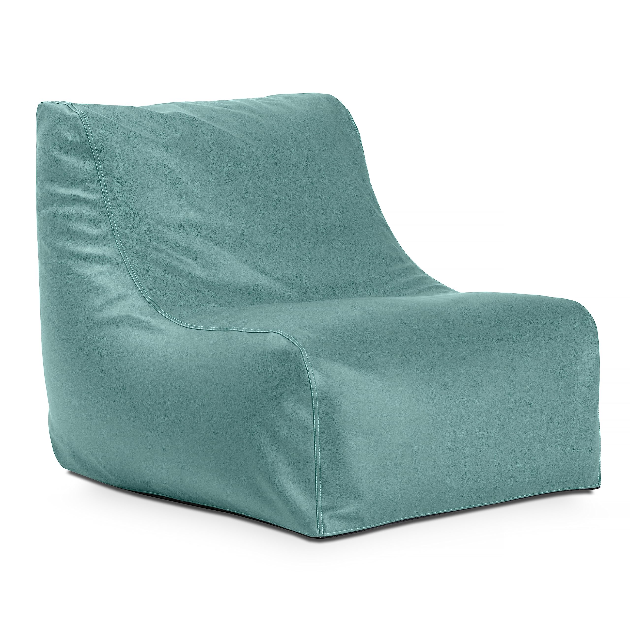 Jaxx Ponce Nautical Edition - Bean Bag Chair For Boat, Yacht & Watersports - Marine Vinyl, Waterfall Blue