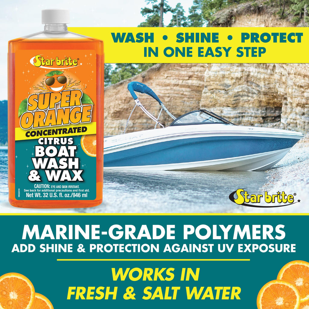 Star Brite Super Orange Citrus Boat Wash & Wax - 32 Oz (094632P)