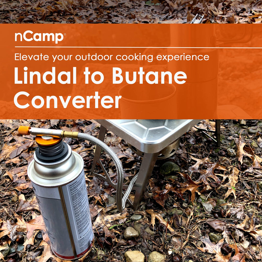 Ncamp - L2B Camping Stove Converter, Camp Stove Adapter Fitting For Isobutane Fuel Canister, Lindal To Butane Fuel Canister Fitt