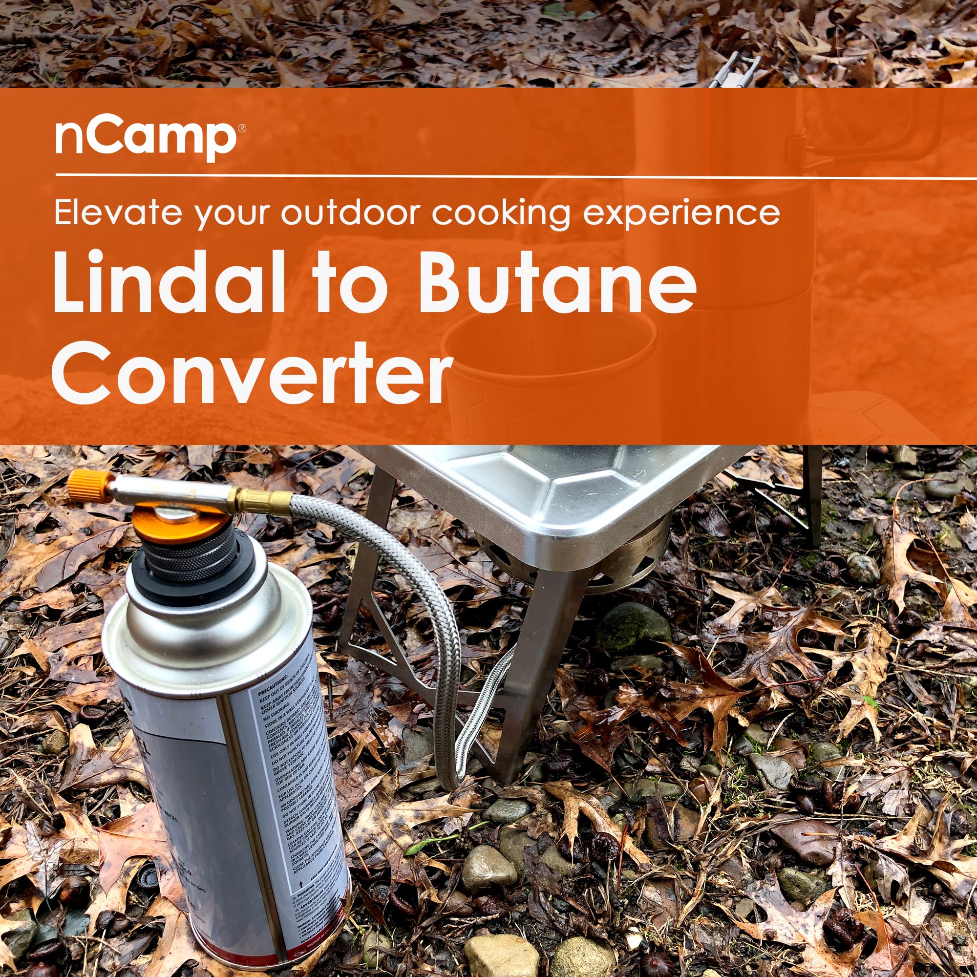 Ncamp - L2B Camping Stove Converter, Camp Stove Adapter Fitting For Isobutane Fuel Canister, Lindal To Butane Fuel Canister Fitt