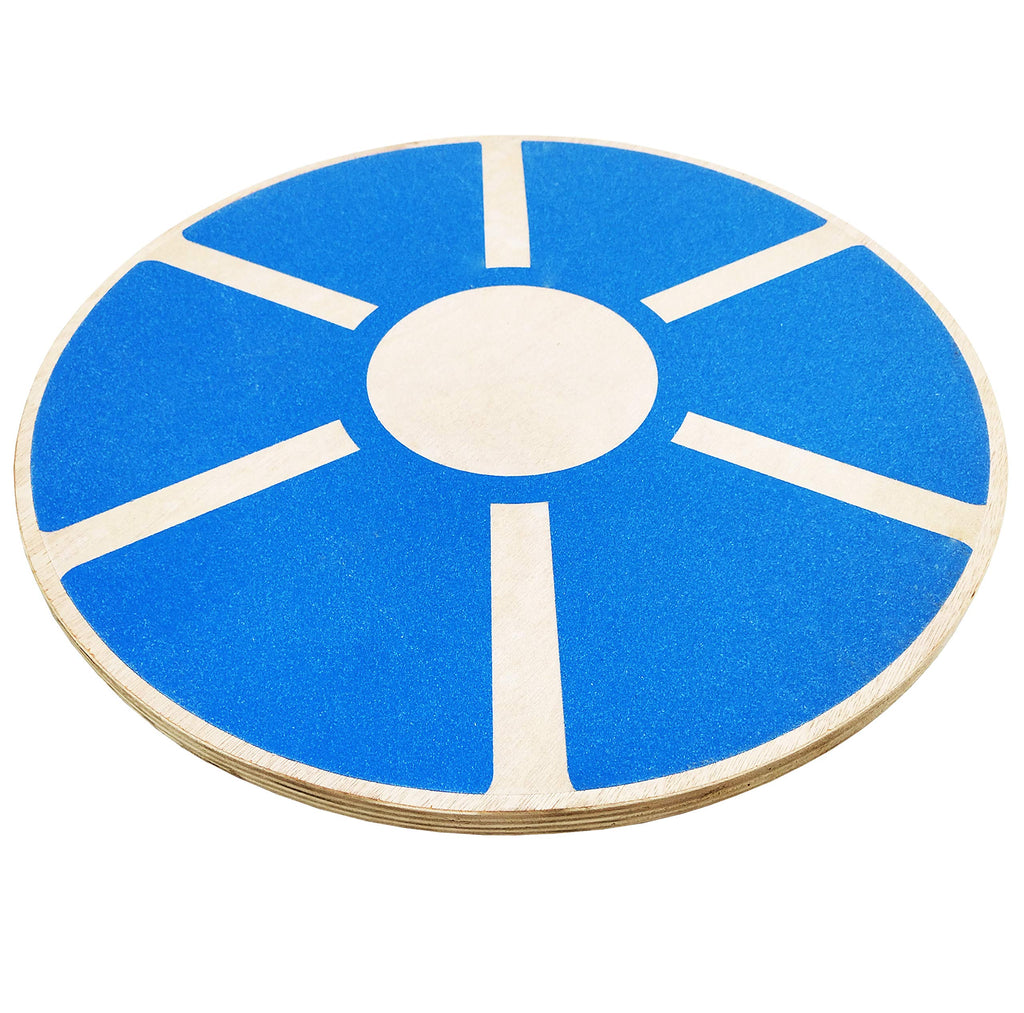Balancefrom Non-Slip Wooden Wobble Balance Board Core Trainer 15.55-Inch Diameter With 360 Rotation For Stability Training (Blue