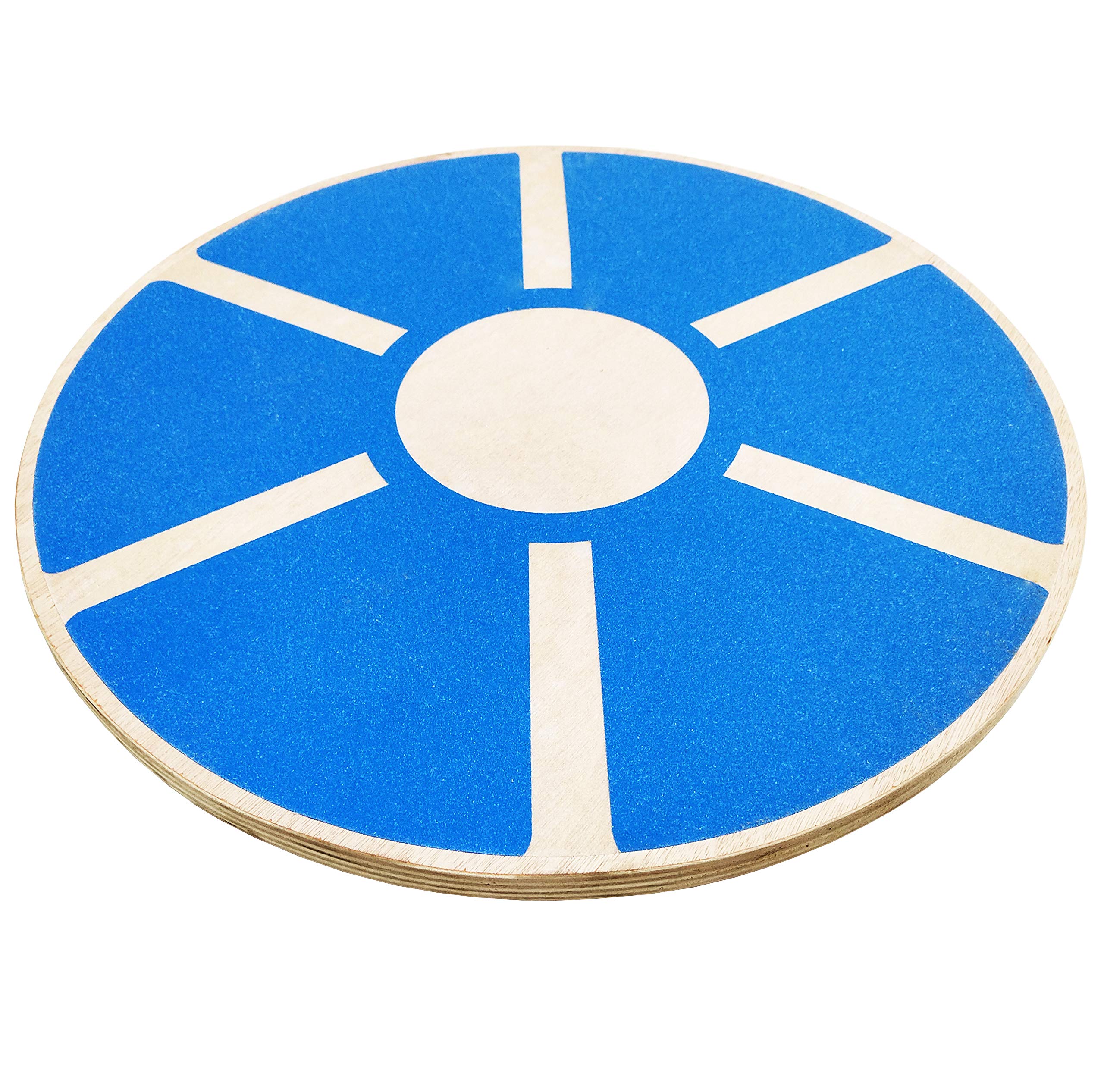 Balancefrom Non-Slip Wooden Wobble Balance Board Core Trainer 15.55-Inch Diameter With 360 Rotation For Stability Training (Blue