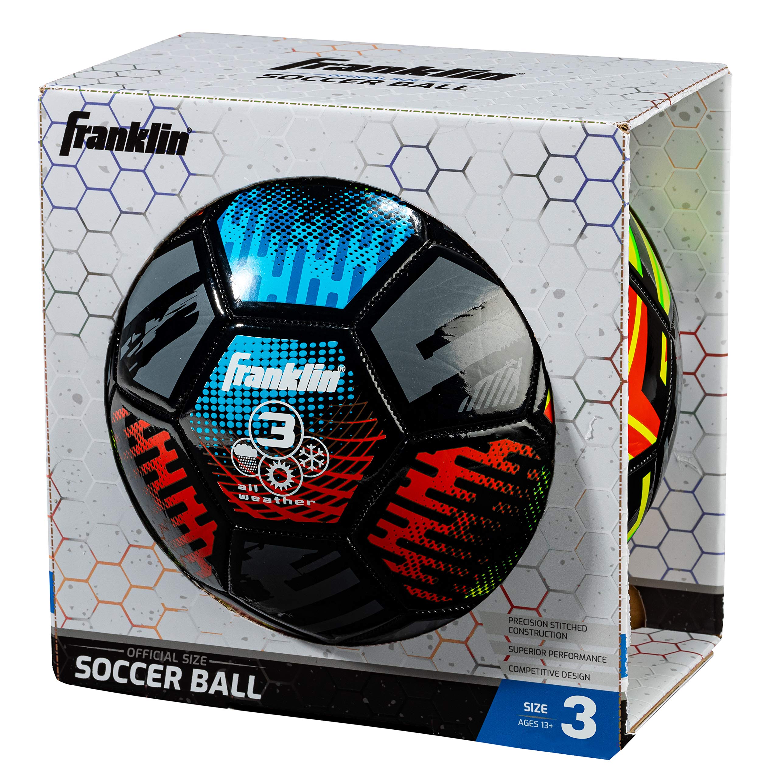 Franklin Sports Mystic Kids Soccer Ball - Size 4 Youth Soccer Ball - Soft Cover - Great For Kids And Toddlers - Air Pump Include