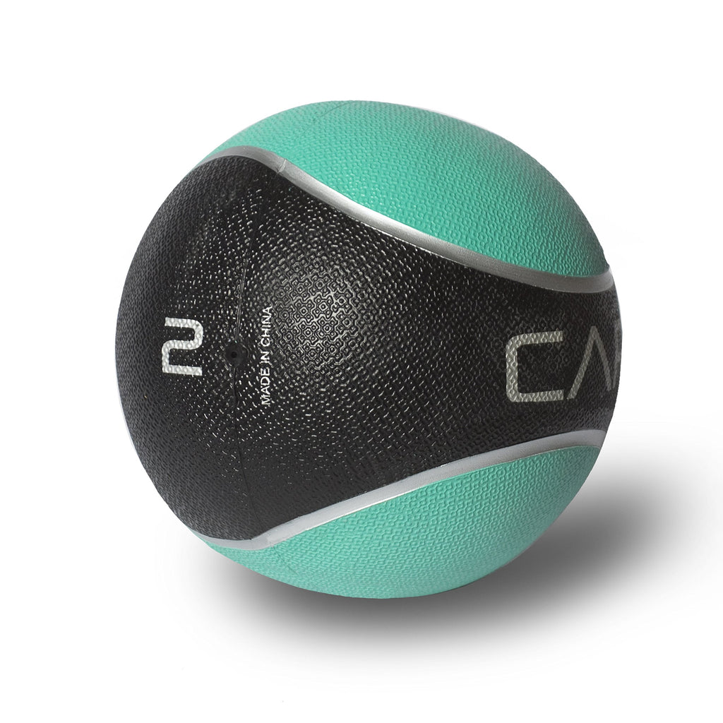 Cap Barbell Rubber Medicine Ball, 2-Pound, Teal