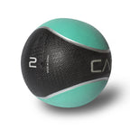 Cap Barbell Rubber Medicine Ball, 2-Pound, Teal