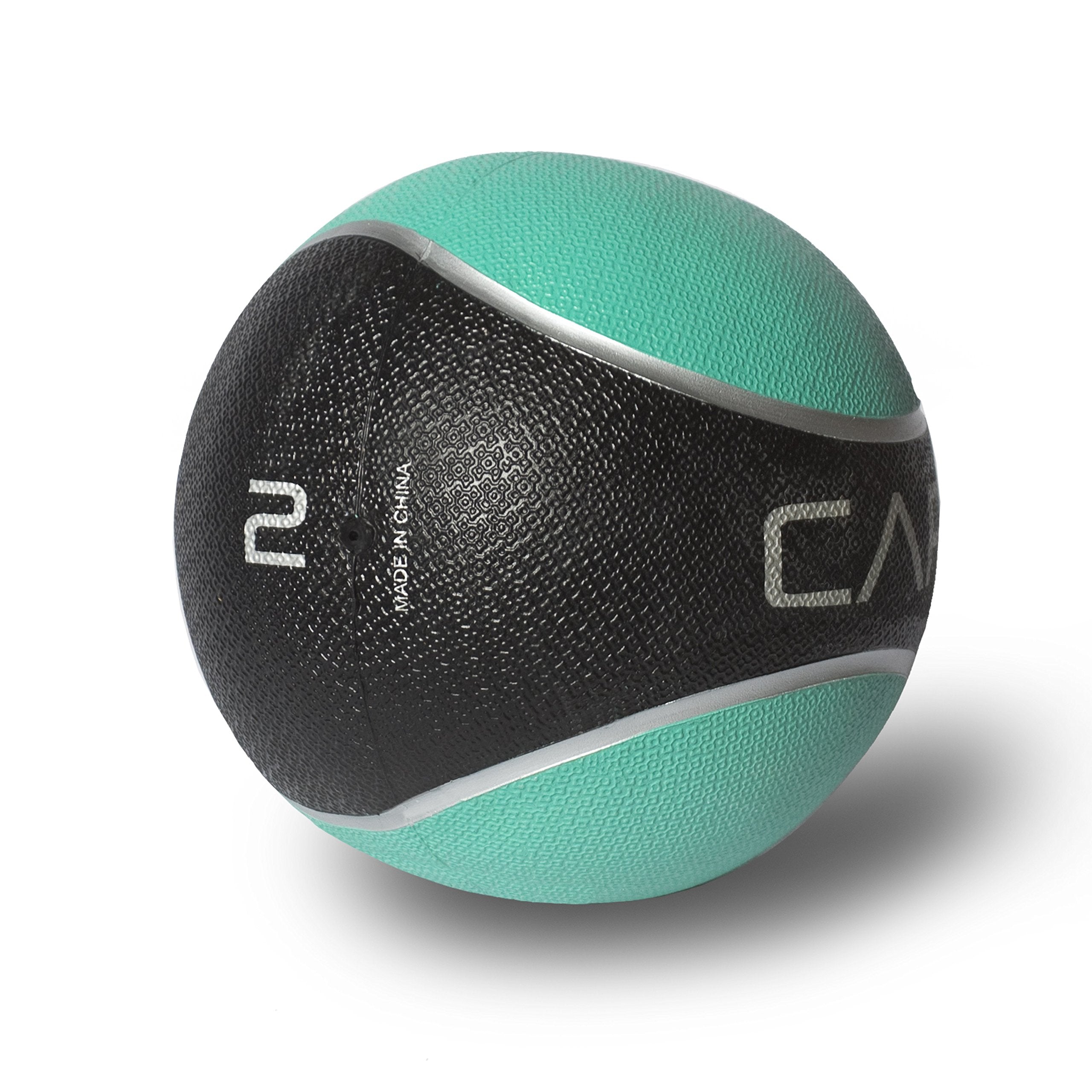 Cap Barbell Rubber Medicine Ball, 2-Pound, Teal