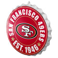 FOCO San Francisco 49ers NFL Team Logo Metal Hanging Wall Bottle Cap Sign - One Size - Red - Rectangular - Wall Mount - DECORATI