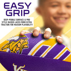 Franklin Sports Nfl Minnesota Vikings Football - Youth Football - Mini 8.5'' Rubber Ball - Perfect For Kids - Team Logos And Col
