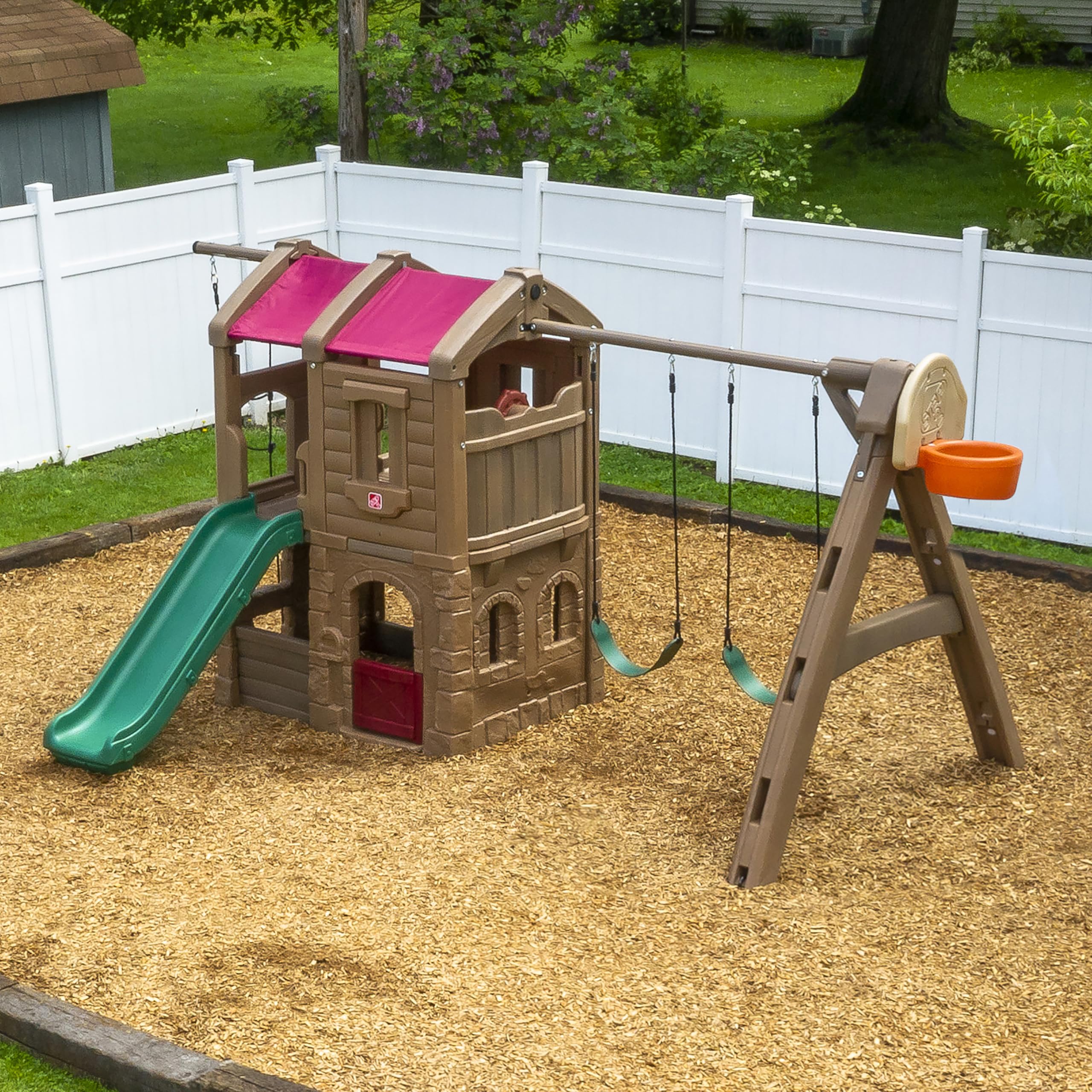 Step2 Naturally Playful Adventure Lodge Swing Set and Play Center