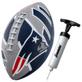 Franklin Sports Nfl New England Patriots Football - Youth Football - Mini 8.5'' Rubber Ball - Perfect For Kids - Team Logos And