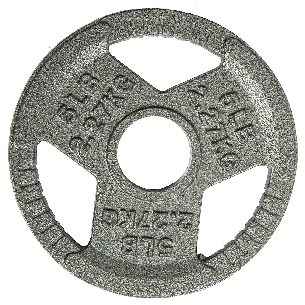 Balancefrom Olympic 2-Inch Cast Iron Plate Weight Plate For Strength Training And Weightlifting, 5-Pound, Set Of 4