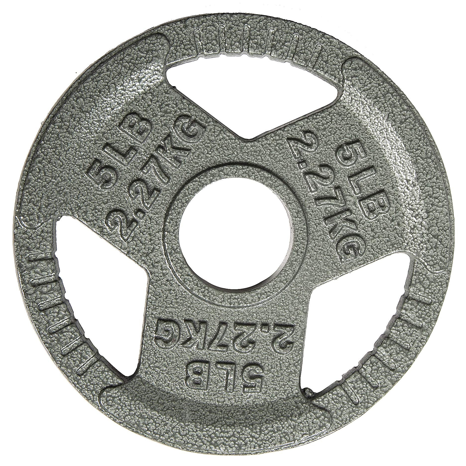 Balancefrom Olympic 2-Inch Cast Iron Plate Weight Plate For Strength Training And Weightlifting, 5-Pound, Single