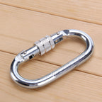 25Kn Climbing Carabiner - Uiaa Ce Rated 5620Lb - Heavy Duty Twist Locking Carabiner Clip - Industrial Strength Large Steel Oval