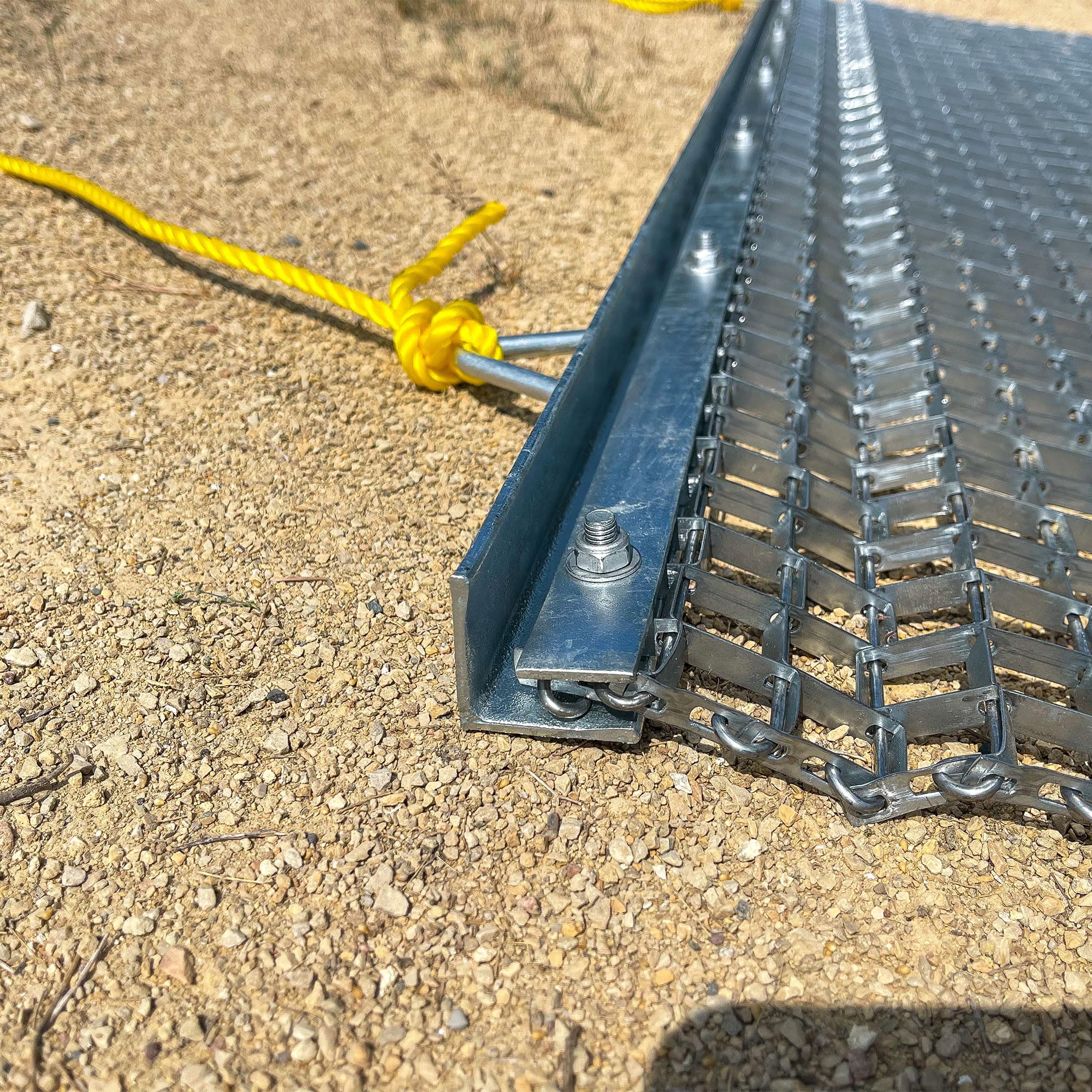 Yard Tuff 53Hpdm Atv/Utv 5 X 3 Feet Heavy Duty Durable Zinc And Steel Mesh Field Surface Leveling Drag Mat For Manual Or Vehicle