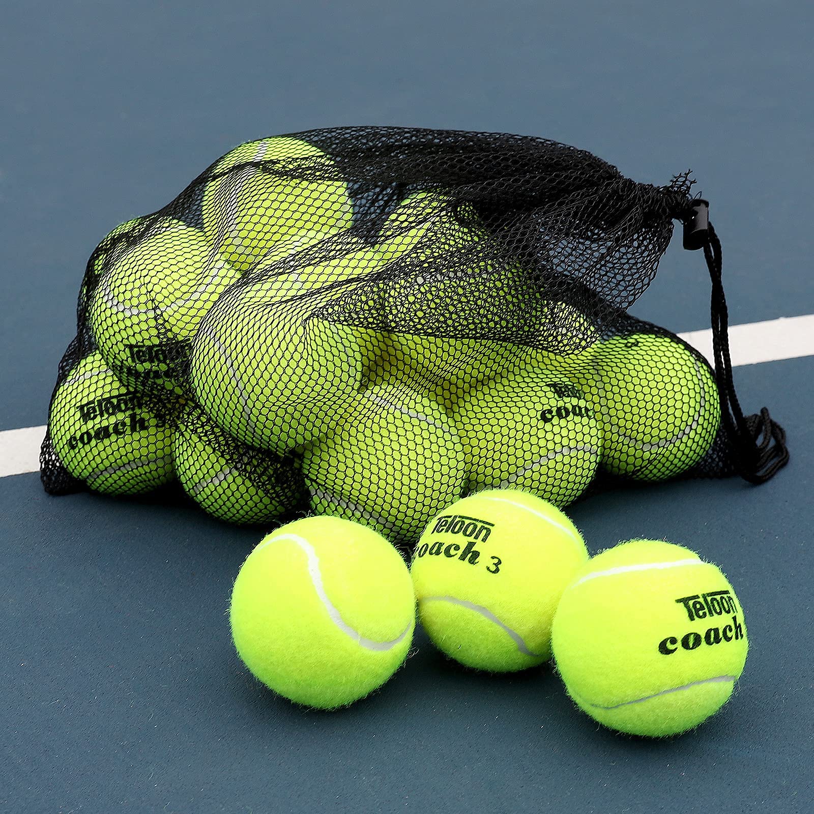 Teloon Tennis Balls (Regular Color-18Pcs)