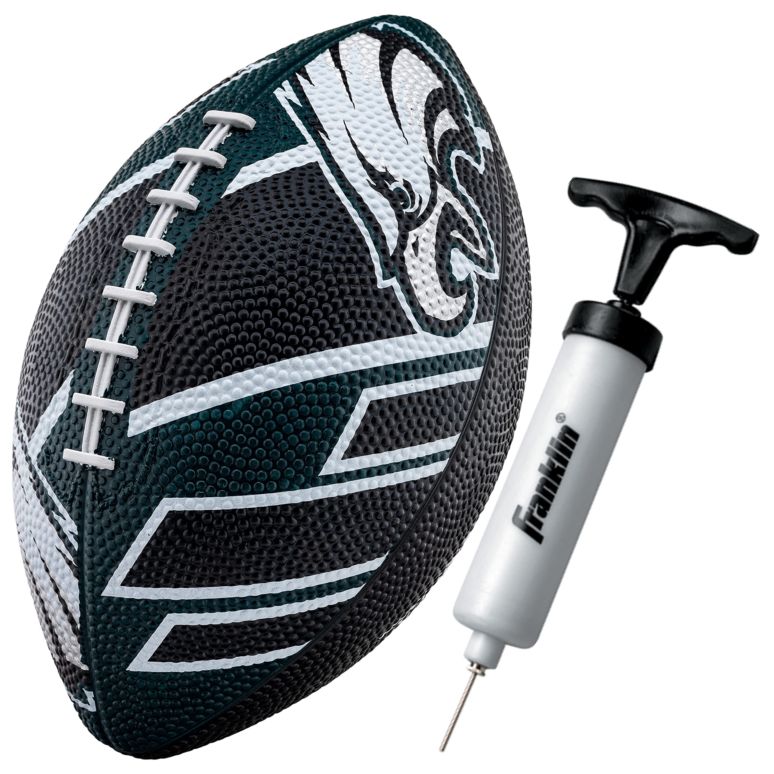 Franklin Sports NFL Philadelphia Eagles Football - Youth Football - Mini 8.5 Rubber Ball - Perfect for Kids - Team Logos and Col