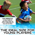 Franklin Sports Nfl Carolina Panthers Football - Youth Mini Football - 8.5'' Junior Size Ball - Spacelace Easy Grip Texture- Per