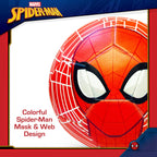 Marvel Spider-Man Soccer Ball, Mask and Webs Design Youth Kids Futbol, Multi, Size 5, Red Combo