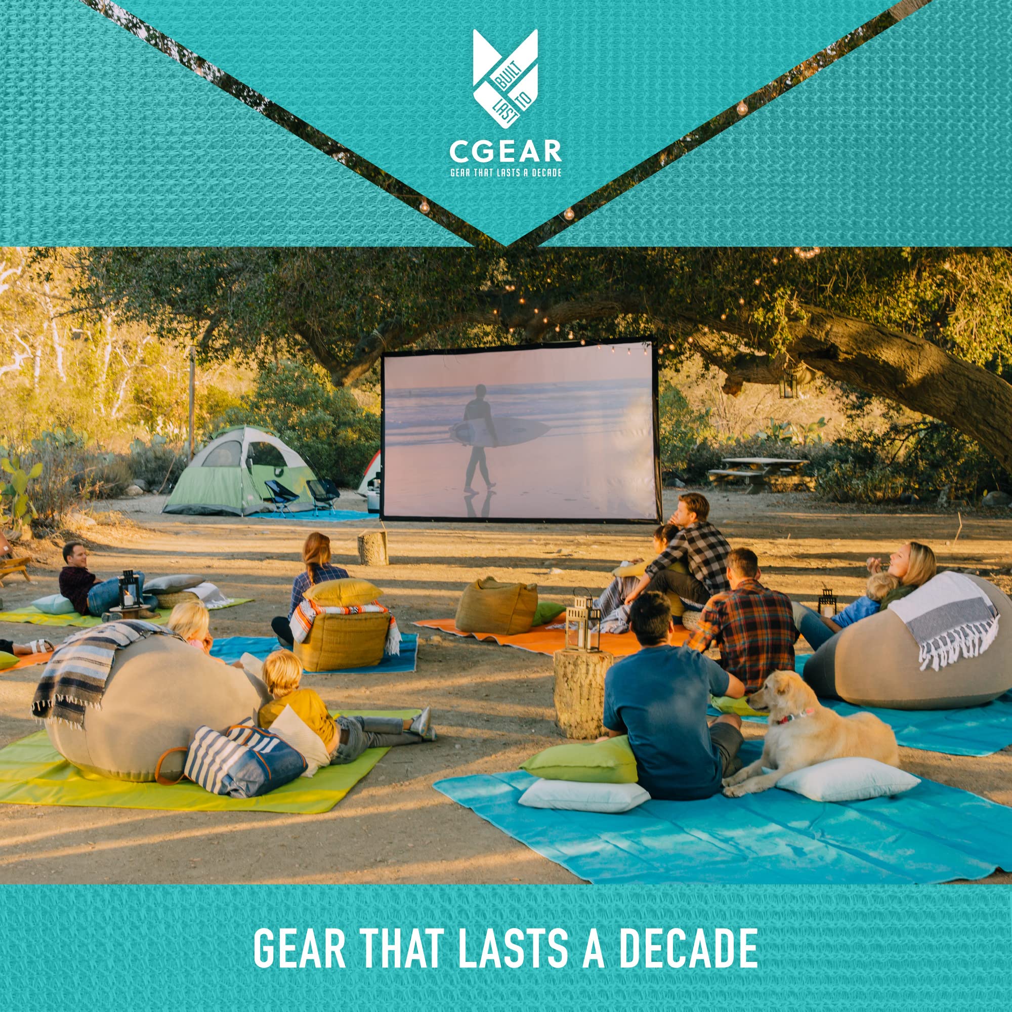 Cgear - The Original Durable Sand-Free, Water-Resistant Camping Mat For Lifelong Use As Picnic Blanket, Beach Blanket, Camping A